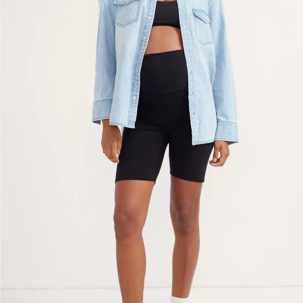 Black Women's HATCH maternity Shorts
